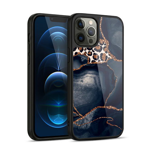 UtArt Wild Cat Marble Leopard Gel Armour Case For Apple iPhone 12 Pro Max