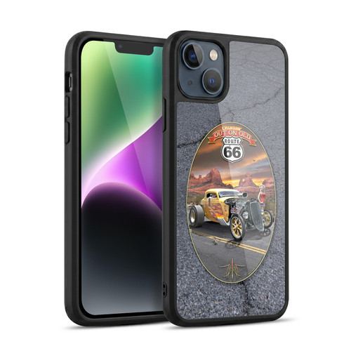Larry Grossman Retro Collection Route 66 Hot Rod Coupe Gel Armour Case For Apple iPhone 14 Plus