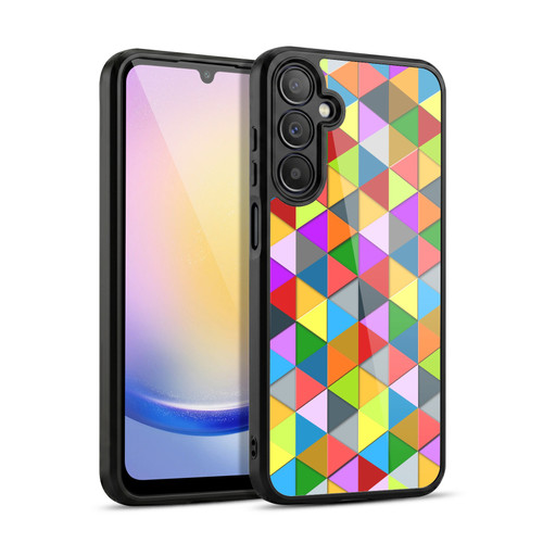 PLdesign Geometric Colourful Triangle Gel Armour Case For Samsung Galaxy A25 5G