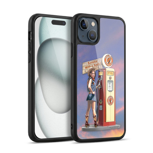 Larry Grossman Retro Collection Gasoline Girl Gel Armour Case For Apple iPhone 15 Plus