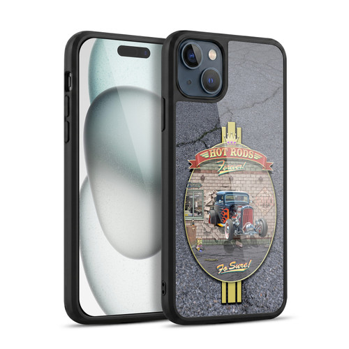 Larry Grossman Retro Collection Hot Rods Forever Gel Armour Case For Apple iPhone 15 Plus