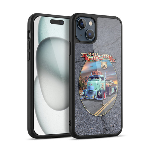 Larry Grossman Retro Collection Keep on Truckin' Rt. 66 Gel Armour Case For Apple iPhone 15 Plus