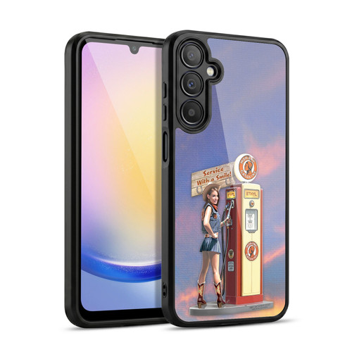 Larry Grossman Retro Collection Gasoline Girl Gel Armour Case For Samsung Galaxy A25 5G