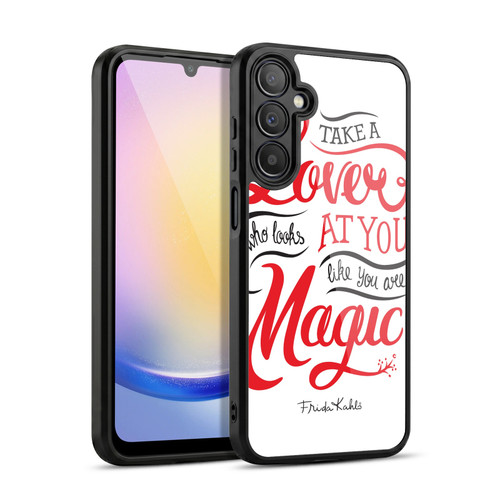 Frida Kahlo Typography Lover White Gel Armour Case For Samsung Galaxy A25 5G