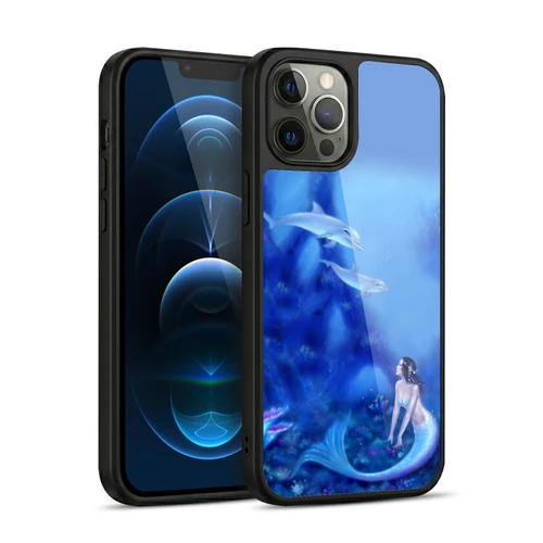 Rachel Anderson Art Mermaid And Dolphins Gel Armour Case For Apple iPhone 12 Pro Max