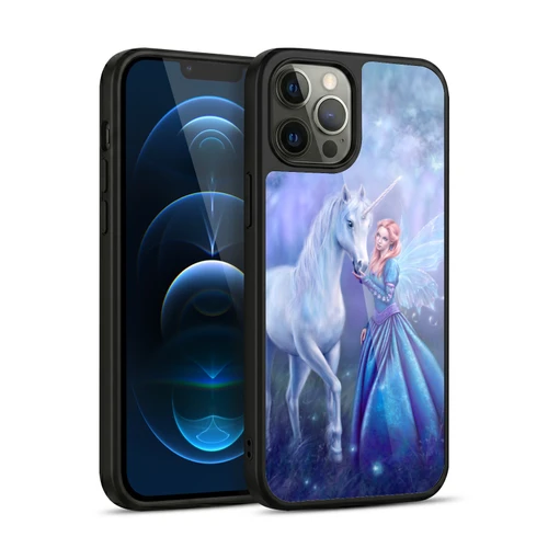 Rachel Anderson Art Purple Unicorn And Forest Fairy Gel Armour Case For Apple iPhone 12 Pro Max