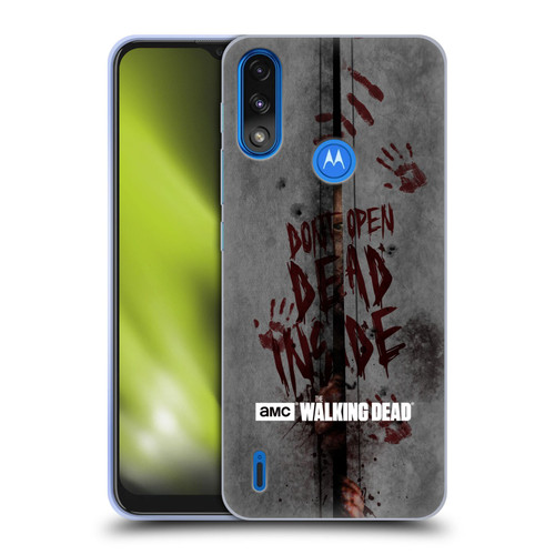 AMC The Walking Dead Typography Dead Inside Soft Gel Case for Motorola Moto E7 Power / Moto E7i Power