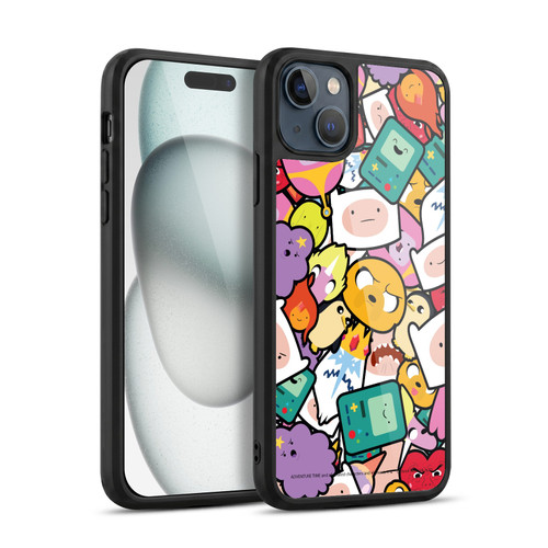 Adventure Time Graphics Pattern Gel Armour Case For Apple iPhone 15 Plus