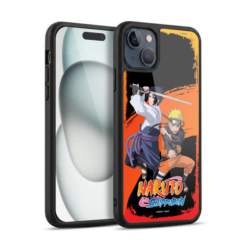 Naruto Shippuden Key Art Naruto And Sasuke Gel Armour Case For Apple iPhone 15 Plus