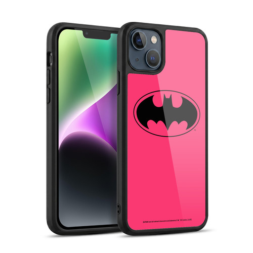 Batman DC Comics Logos Pink Gel Armour Case For Apple iPhone 14 Plus