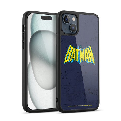 Batman DC Comics Logos Classic Distressed Look Gel Armour Case For Apple iPhone 15 Plus