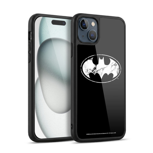 Batman DC Comics Logos Marble Gel Armour Case For Apple iPhone 15 Plus