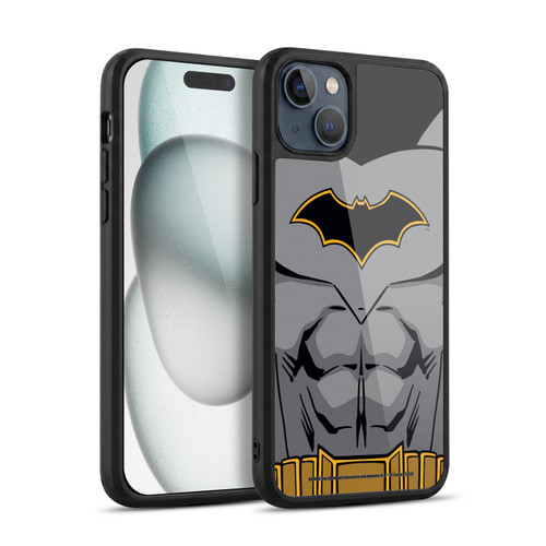 Batman DC Comics Logos Rebirth Costume Gel Armour Case For Apple iPhone 15 Plus