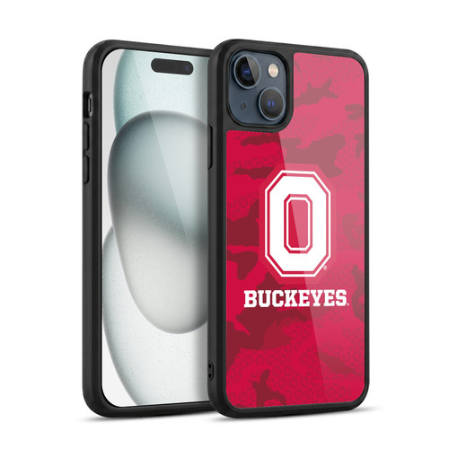 Ohio State University Logo Red Camou Gel Armour Case For Apple iPhone 15 Plus