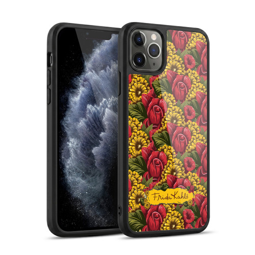 Frida Kahlo Red Florals Pattern Gel Armour Case For Apple iPhone 11 Pro Max