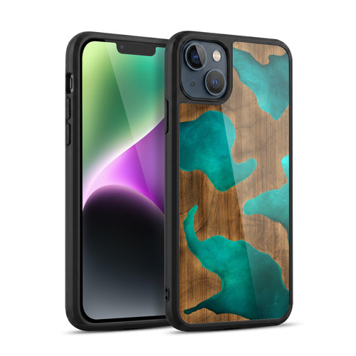 Alyn Spiller Wood & Resin Aqua Gel Armour Case For Apple iPhone 14 Plus