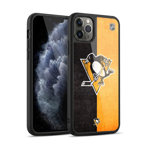 NHL Pittsburgh Penguins Half Distressed Gel Armour Case For Apple iPhone 11 Pro Max