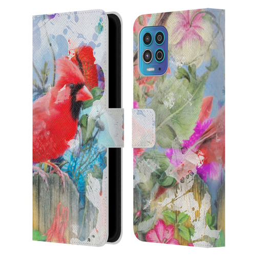 Aimee Stewart Assorted Designs Birds And Bloom Leather Book Wallet Case Cover For Motorola Moto G100