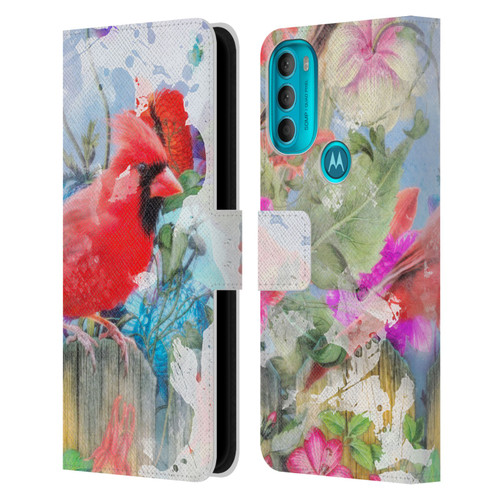 Aimee Stewart Assorted Designs Birds And Bloom Leather Book Wallet Case Cover For Motorola Moto G71 5G