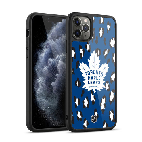 NHL Toronto Maple Leafs Leopard Pattern Gel Armour Case For Apple iPhone 11 Pro Max