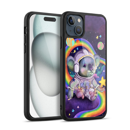 Carla Morrow Rainbow Animals Koala In Space Gel Armour Case For Apple iPhone 15 Plus