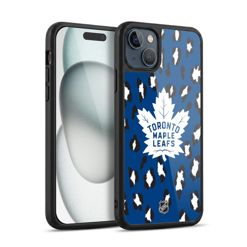 NHL Toronto Maple Leafs Leopard Pattern Gel Armour Case For Apple iPhone 15 Plus