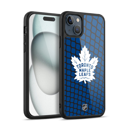 NHL Toronto Maple Leafs Net Pattern Gel Armour Case For Apple iPhone 15 Plus