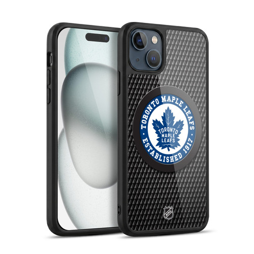 NHL Toronto Maple Leafs Puck Texture Gel Armour Case For Apple iPhone 15 Plus