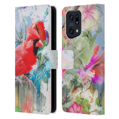 Aimee Stewart Assorted Designs Birds And Bloom Leather Book Wallet Case Cover For OPPO Find X5 Pro