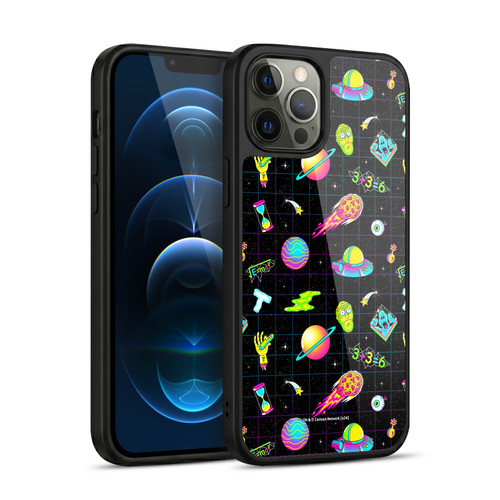 Rick And Morty Season 3 Graphics Neon Pattern Gel Armour Case For Apple iPhone 12 Pro Max