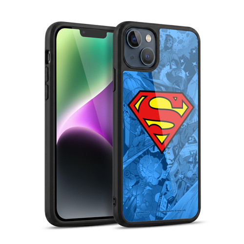 Superman DC Comics Comicbook Art Collage Gel Armour Case For Apple iPhone 14 Plus