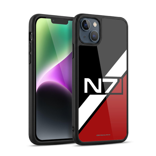 EA Bioware Mass Effect Graphics N7 Logo Stripes Gel Armour Case For Apple iPhone 14 Plus