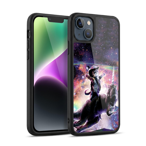 Random Galaxy Space Cat Dinosaur Unicorn Gel Armour Case For Apple iPhone 14 Plus