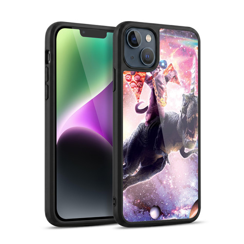 Random Galaxy Space Cat Thug & Dinosaur Unicorn Gel Armour Case For Apple iPhone 14 Plus