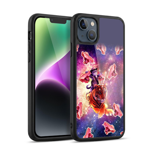 Random Galaxy Space Cat Tiger Unicorn With Bacons Gel Armour Case For Apple iPhone 14 Plus