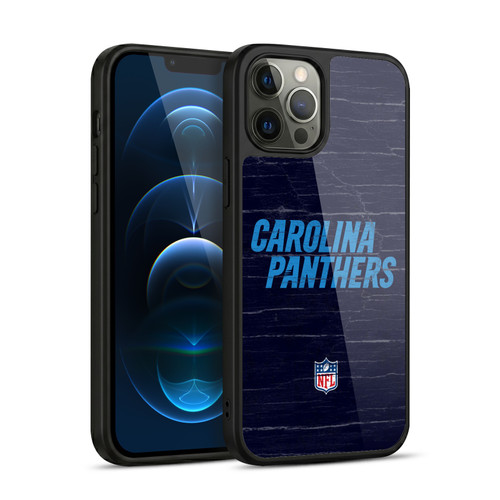 NFL Carolina Panthers Logo Distressed Look Gel Armour Case For Apple iPhone 12 Pro Max