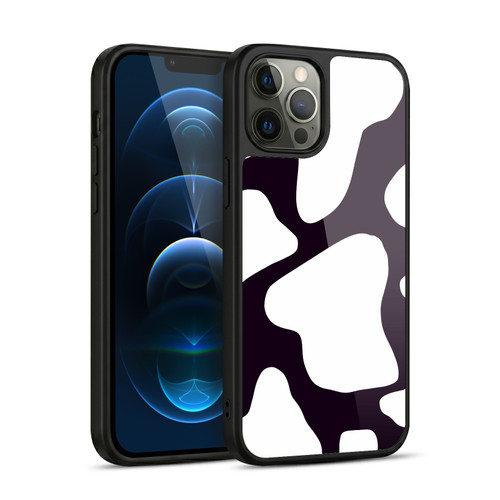 Grace Illustration Cow Prints Black And White Gel Armour Case For Apple iPhone 12 Pro Max