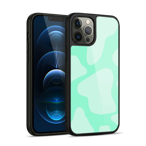 Grace Illustration Cow Prints Mint Green Gel Armour Case For Apple iPhone 12 Pro Max