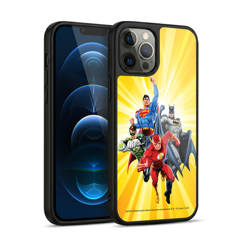 Justice League DC Comics Airbrushed Heroes Yellow Gel Armour Case For Apple iPhone 12 Pro Max