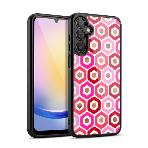 Cat Coquillette Patterns 6 Honeycomb Pink Gel Armour Case For Samsung Galaxy A25 5G