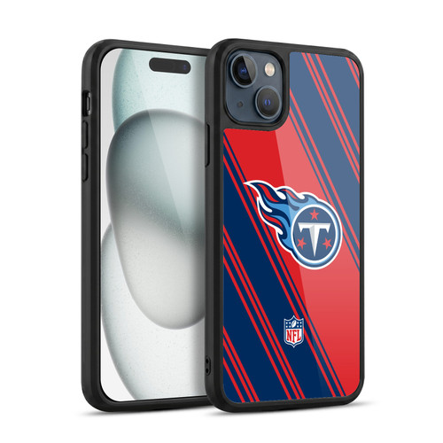 NFL Tennessee Titans Artwork Stripes Gel Armour Case For Apple iPhone 15 Plus
