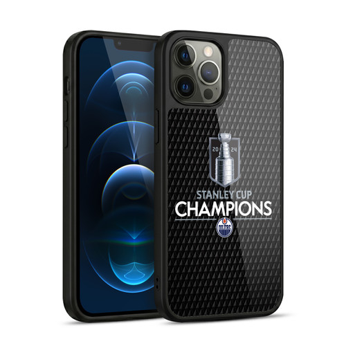 NHL 2024 Stanley Cup Champions Edmonton Oilers Puck Pattern Gel Armour Case For Apple iPhone 12 Pro Max