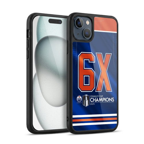 NHL 2024 Stanley Cup Champions Edmonton Oilers Jersey Gel Armour Case For Apple iPhone 15 Plus