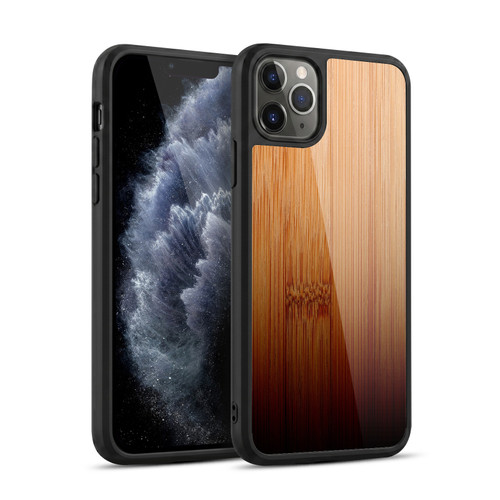 PLdesign Wood Prints Bamboo Burnt Ombre Gel Armour Case For Apple iPhone 11 Pro Max