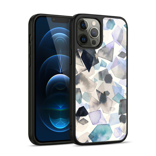 Ninola Pattern Abstract Crystals Blue Gel Armour Case For Apple iPhone 12 Pro Max