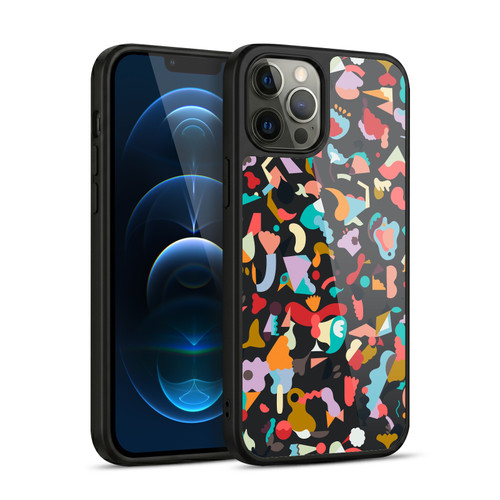 Ninola Patterns Imaginary Geo Animals Black Gel Armour Case For Apple iPhone 12 Pro Max