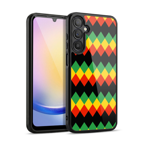 Head Case Designs Rasta Colour Patterns Diamond Gel Armour Case For Samsung Galaxy A25 5G