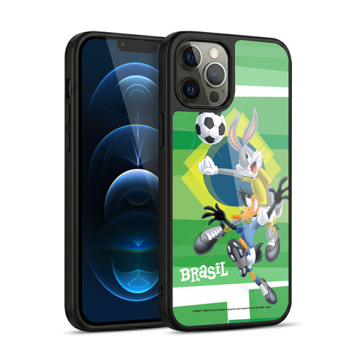 Looney Tunes Flag Graphics Brazil Bugs Bunny & Daffy Gel Armour Case For Apple iPhone 12 Pro Max
