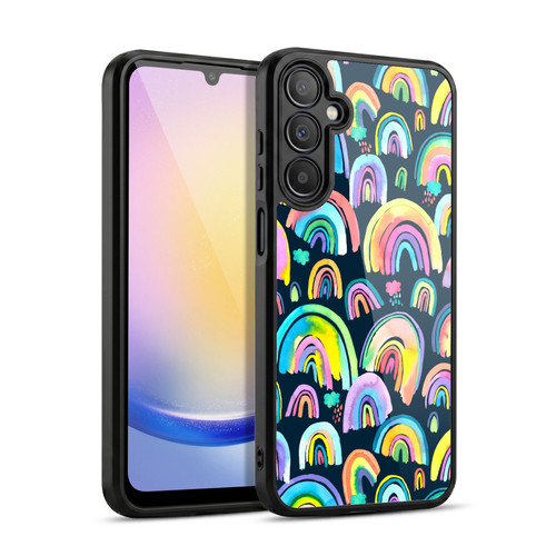 Ninola Patterns 4 New Rainbows Navy Multi Gel Armour Case For Samsung Galaxy A25 5G