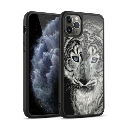 Stanley Morrison Black And White Blue Eyed Snow Leopard Cat Gel Armour Case For Apple iPhone 11 Pro Max